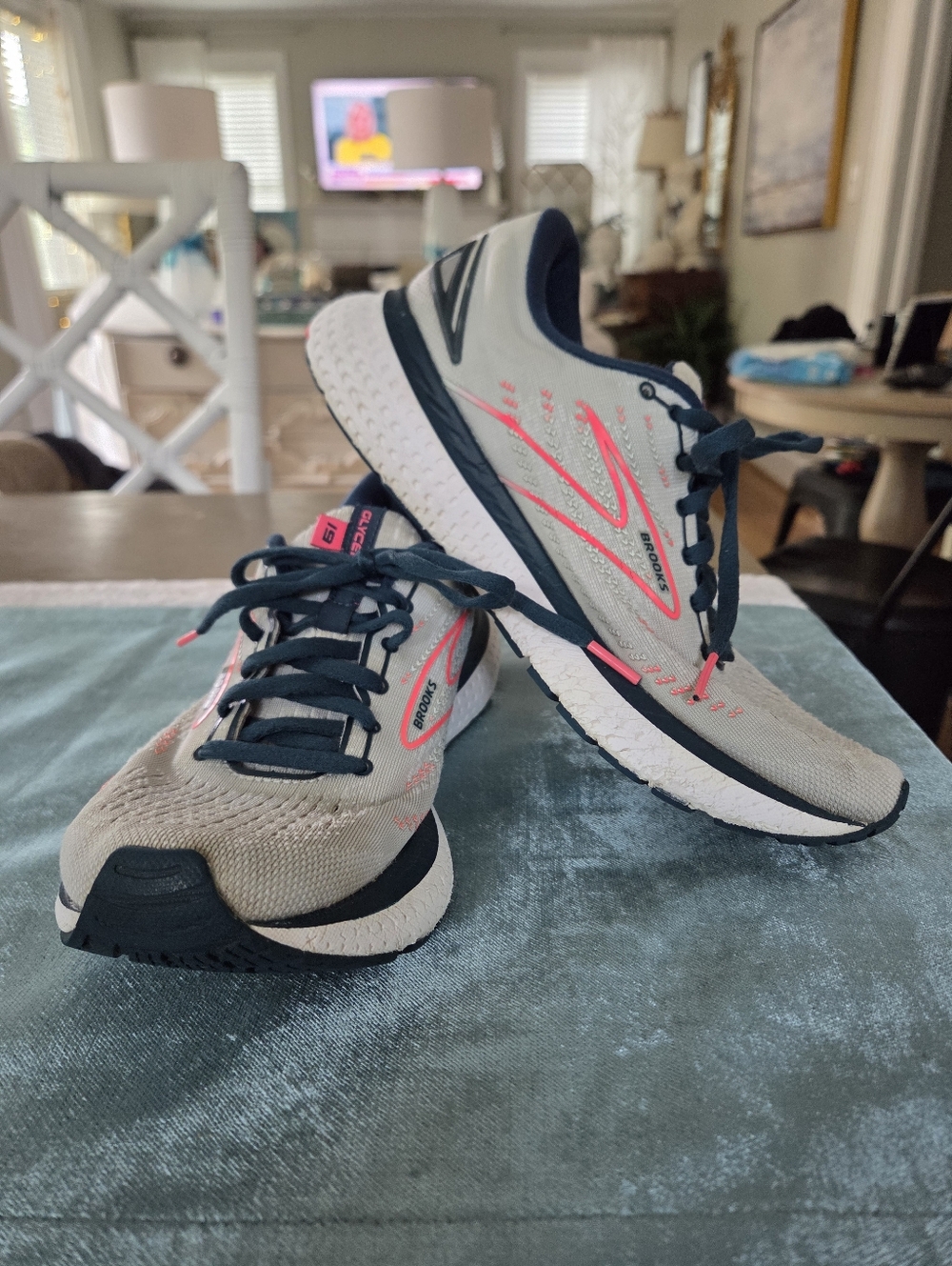 Brooks Glycerin 19 Ice Flow Navy Pink Running Shoes | Women’s 9
